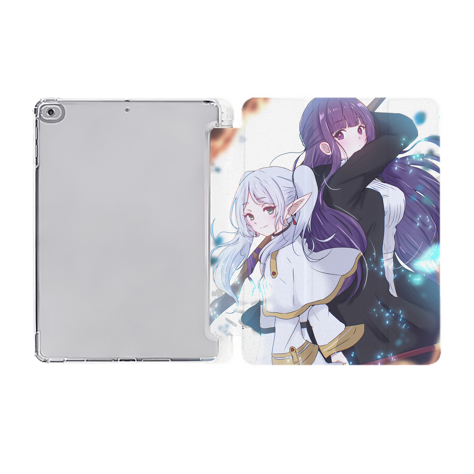 （画像用） 葬送のフリーレン Frieren IPad ケース ペン収納付き 三つ折りスタンド PUレザー×シリコン 対応機種9.5/10.5/10.9インチ